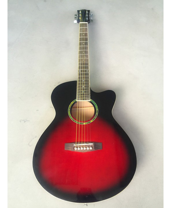 BORYA W/CUTAWAY RED BURST 40